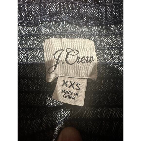 JCREW Smocked puff-sleeve dress in chambray - Picture 4 of 5